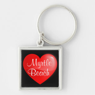 Myrtle Beach SC Heart Premium-sleutelketen Sleutelhanger