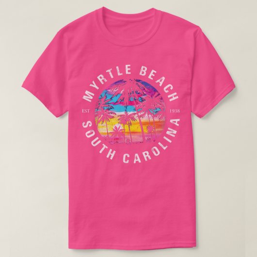 Myrtle Beach SC Palm Tree T-shirt (Design voorkant)