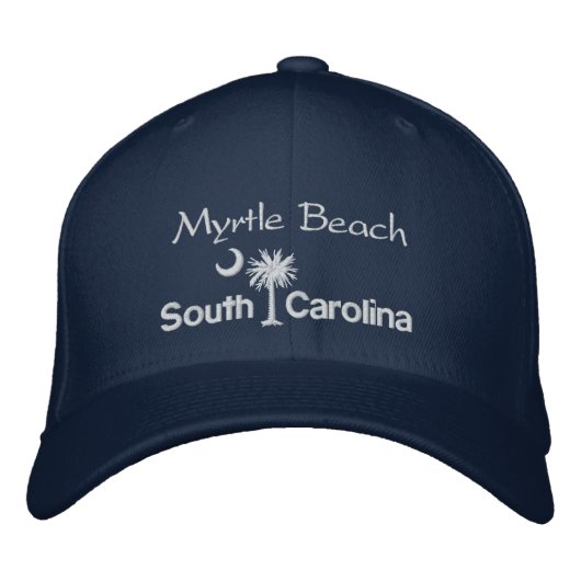Myrtle Beach, SC Palmetto Casquette brodé (Devant)