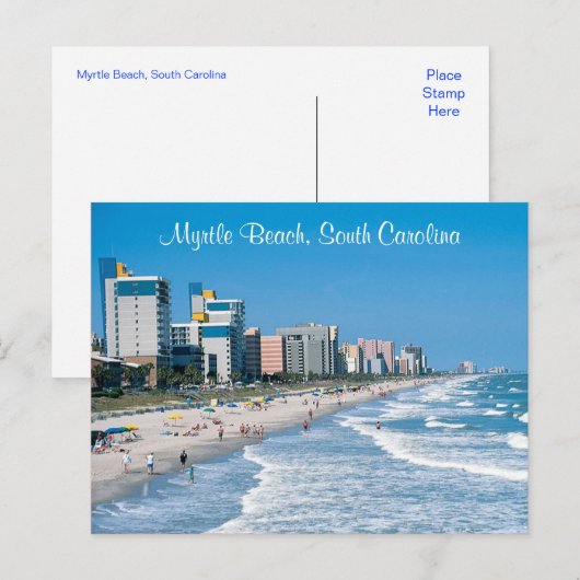 Myrtle Beach SC Post Card Briefkaart (Voorkant / Achterkant)