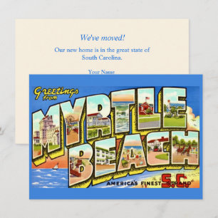Myrtle Beach SC Verhuisbericht Feestdagenkaart