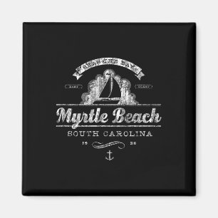 Myrtle Beach SC Zeilboot  Nautisch T-shirt Magneet