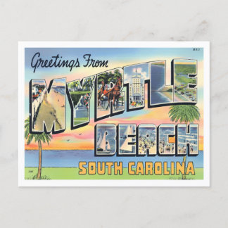 Myrtle Beach, South Carolina Big Letters Briefkaart
