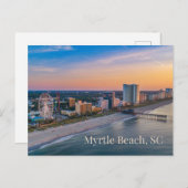 Myrtle Beach, South Carolina City Beach Uitzicht Briefkaart (Voorkant / Achterkant)