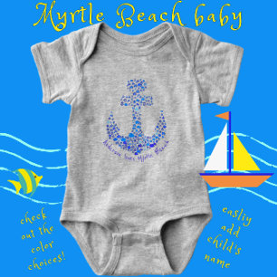 Myrtle Beach South Carolina Fun Nautical Art Romper