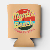 Myrtle Beach South Carolina Retro Sunset Blikjeskoeler (Achterkant)