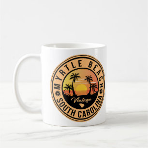 Myrtle Beach South Carolina Retro Sunset Souvenir Koffiemok