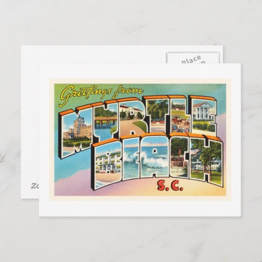 Myrtle Beach South Carolina SC Briefkaart- Briefkaart (Voorkant / Achterkant)