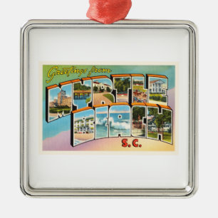 Myrtle Beach South Carolina SC Briefkaart- Metalen Ornament
