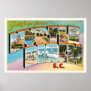 Myrtle Beach South Carolina SC  Briefkaart- Poster