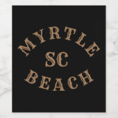 Myrtle Beach, South Carolina Wijn Etiket (Enkel label)