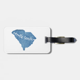 Myrtle Beach South Carolina Wood Grain Bagagelabel