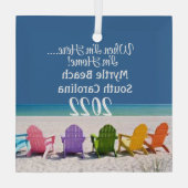 Myrtle BEACH SOUTH SC BEACH LOVER GIFT ORNAMENT (Achterkant)