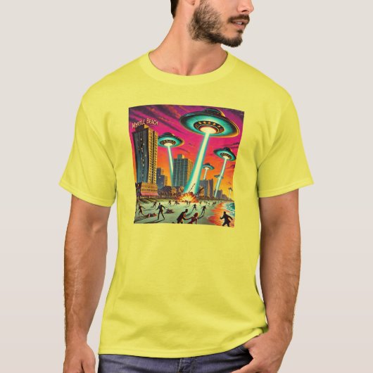 Myrtle Beach UFO-invasie T-shirt (Voorkant)