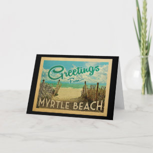 Myrtle Beach Vintage Travel Kaart