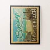 Myrtle Beach Vintage Travel Legpuzzel (Verticaal)