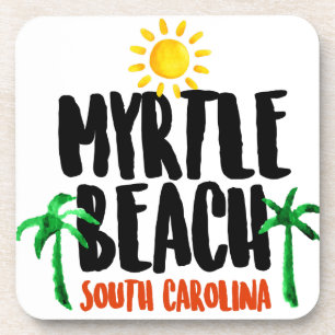 Myrtle Beach Waterverf Bier Onderzetter