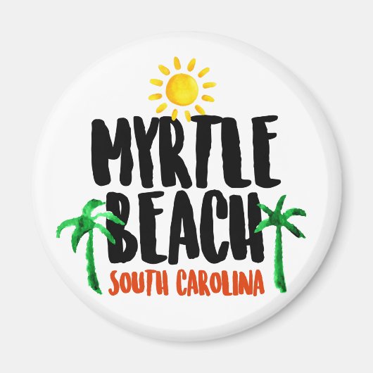 Myrtle Beach Waterverf Magneet (Voorkant)