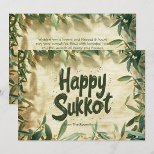 Myrtle Leaf Sukkot Zegeningskaart Kaart