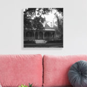Myrtles Plantation in black and white Canvas Afdruk (Insitu (Woonkamer))