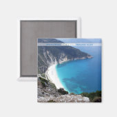 Myrtos Beach Griekenland Souvenir Koelkast Magneet (Voorkant / Achterkant)