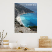 Myrtos Beach Grieks Kefalonia Island Griekenland Poster (Keuken)