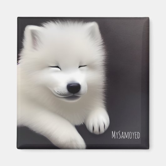 MySamoyed Personalized Gift Idee Cute Samoyed Magneet (Voorkant)
