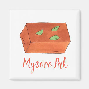 Mysore Pak Indian Sweet Bakery Pastry Chef Food Magneet