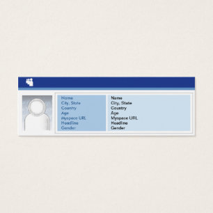 MySpace Donker - Skinny Mini Visitekaartjes