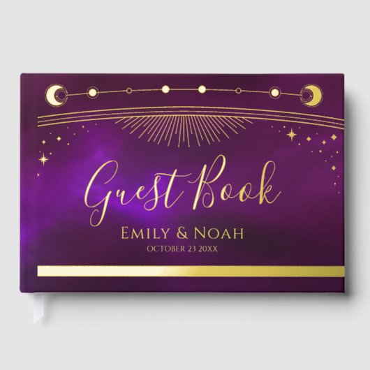 Mysque violet Turquoise or Sun Moon étoiles Mariag (Recto)