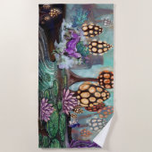 Mysten van de Glowshrooms Fantasy Landscape Strandlaken (Voorkant)