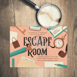 Mystère Escape Room Party<br><div class="desc">Illustration mystère thème de l'invitation de la chambre d'évasion; modifier le texte pour un anniversaire, l'événement de construction d'équipe ou tout ce qui convient à vos besoins. Convient aux adultes et aux enfants. Image originale de Becky Nimoy.</div>