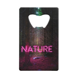 Mystère forêt d'épinette nature néon magenta signe