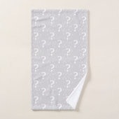 Mystère point de question énigme puzzle gris clair (Serviette à main)