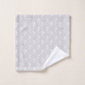 Mystère point de question énigme puzzle gris clair (Gant de toilette)