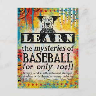 Mystères de la carte postale de baseball - Vintage