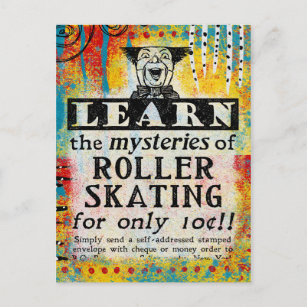 Mystères de la carte postale de patinage à roulett