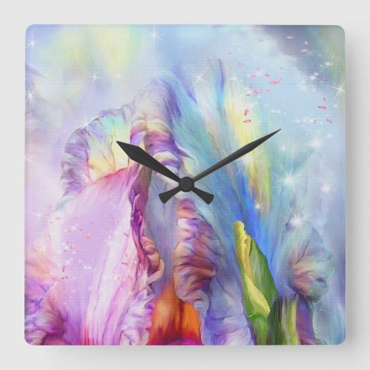 Mysterie Abstract Vierkante Klok (Voorkant)