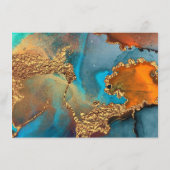 Mysterie Abstracte Blauwgroen koraalgoudopname Informatiekaartje (Achterkant)