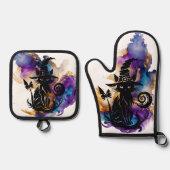 Mysterie Cat Ovenwant & Pannenlap Set (Voorkant)