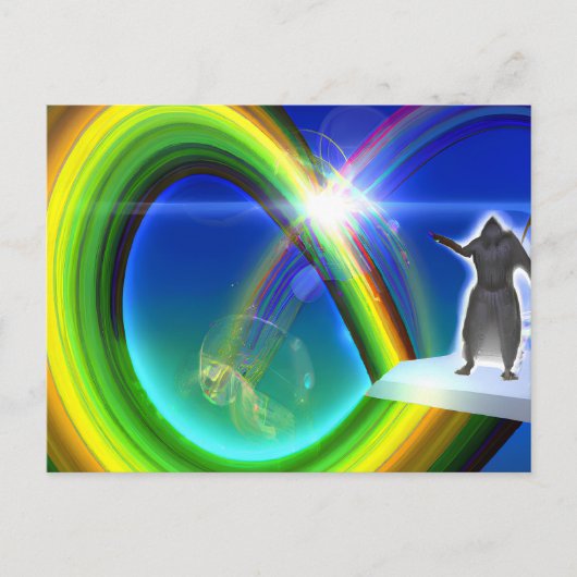 Mysterie Figuur bij de Interdimensionale Stargate Briefkaart (Voorkant)