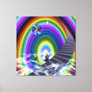 Mysterie Figuur bij de Interdimensionale Stargate Canvas Afdruk