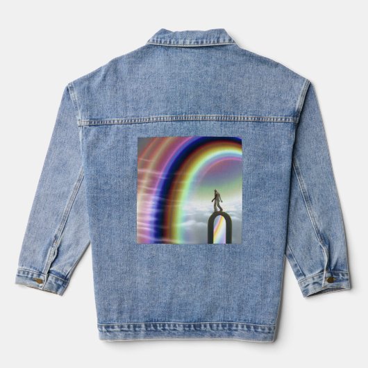 Mysterie Figuur bij de Interdimensionale Stargate Denim Jacket (Achterkant)