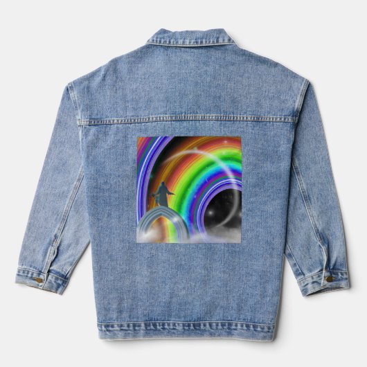 Mysterie Figuur bij de Interdimensionale Stargate Denim Jacket (Achterkant)