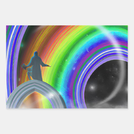 Mysterie Figuur bij de Interdimensionale Stargate Inpakpapier Vel (Voorkant)