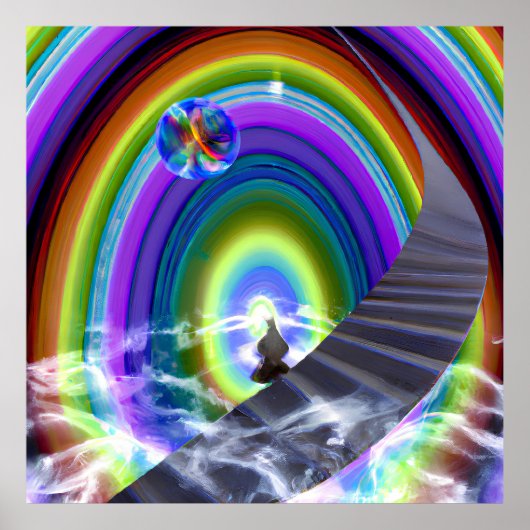 Mysterie Figuur bij de Interdimensionale Stargate Poster (Voorkant)