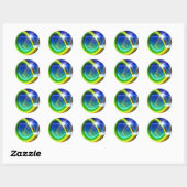 Mysterie Figuur bij de Interdimensionale Stargate Ronde Sticker (Vel)