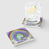 Mysterie Figuur bij de Interdimensionale Stargate Stenen Onderzetter (Zijkant)