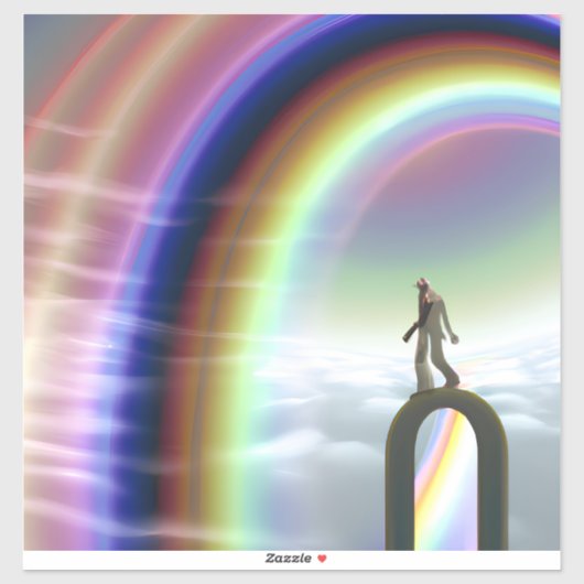 Mysterie Figuur bij de Interdimensionale Stargate Sticker (Vel)