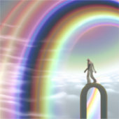 Mysterie Figuur bij de Interdimensionale Stargate Sticker (Voorkant)